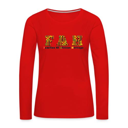 CAIS Families of African Heritage + Core Dragons - Women's Premium Slim Fit Long Sleeve T-Shirt
