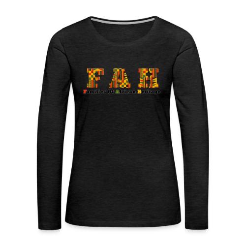 CAIS Families of African Heritage + Core Dragons - Women's Premium Slim Fit Long Sleeve T-Shirt