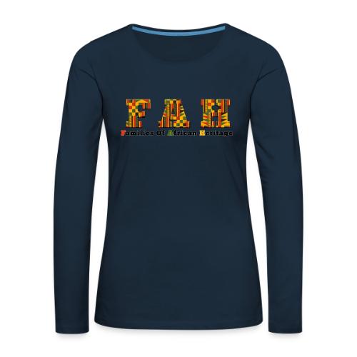 CAIS Families of African Heritage + Core Dragons - Women's Premium Slim Fit Long Sleeve T-Shirt