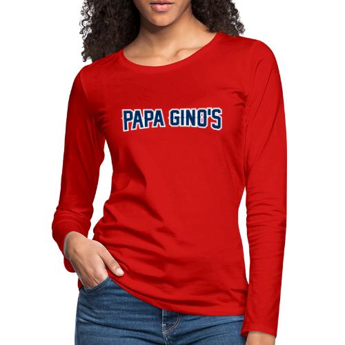Papa Gino's Athletics - Women's Premium Slim Fit Long Sleeve T-Shirt