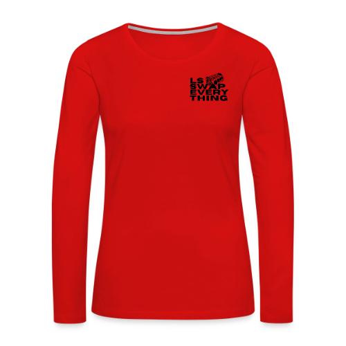 LS Swap Everything (Front Only) - Women's Premium Slim Fit Long Sleeve T-Shirt