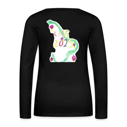 Lunar New Year 2025 ECC Design Winner: Madeline K - Women's Premium Slim Fit Long Sleeve T-Shirt
