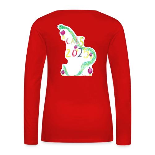 Lunar New Year 2025 ECC Design Winner: Madeline K - Women's Premium Slim Fit Long Sleeve T-Shirt