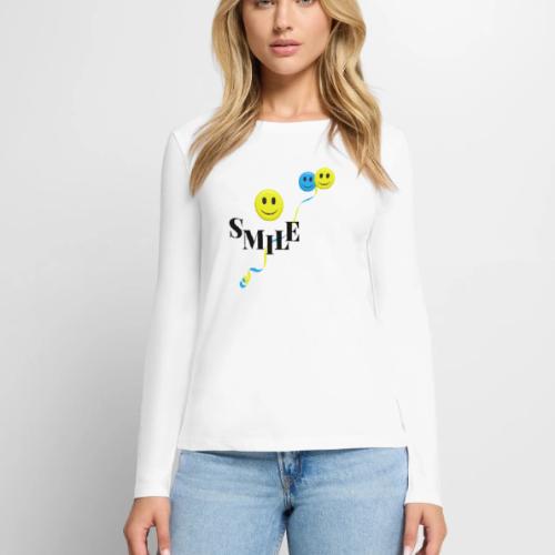 SMILE - Women's Premium Slim Fit Long Sleeve T-Shirt