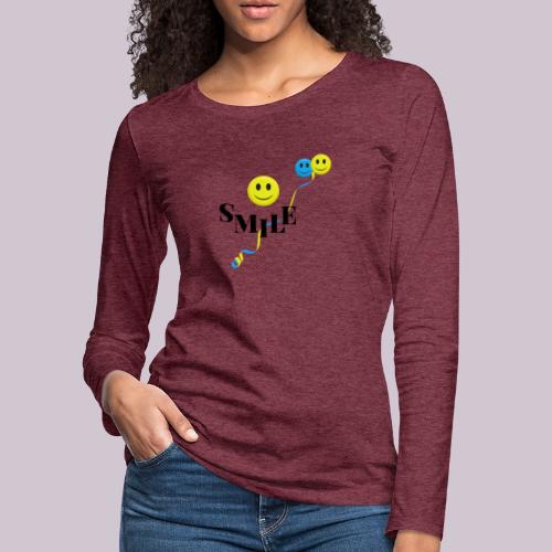 SMILE - Women's Premium Slim Fit Long Sleeve T-Shirt