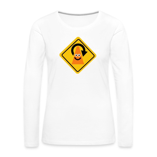 Coney Turnaround Sign - Women's Premium Slim Fit Long Sleeve T-Shirt