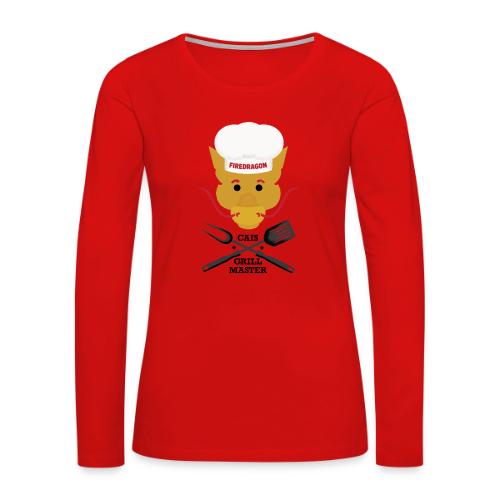 Firedragon Grill Master - Women's Premium Slim Fit Long Sleeve T-Shirt