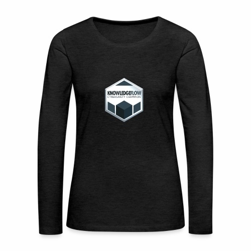 KnowledgeFlow Cybersafety Champion - Women's Premium Slim Fit Long Sleeve T-Shirt