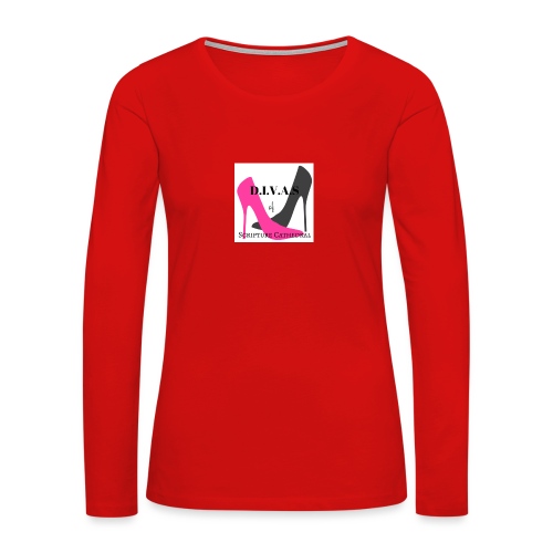 Divinely Inspired Victorious and Serving - Women's Premium Slim Fit Long Sleeve T-Shirt