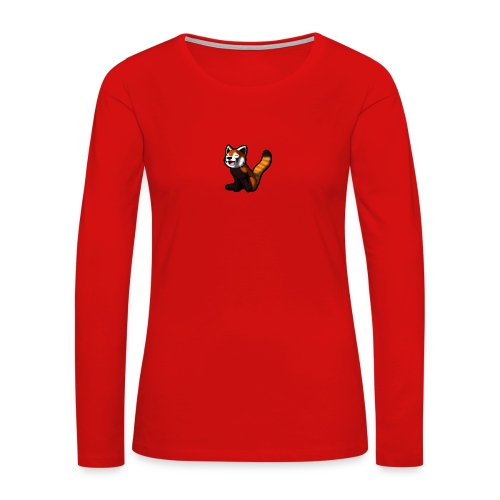 red panda logo - Women's Premium Slim Fit Long Sleeve T-Shirt