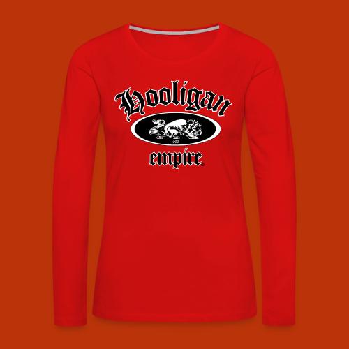 Hooligan Empire Lion Black - Women's Premium Slim Fit Long Sleeve T-Shirt