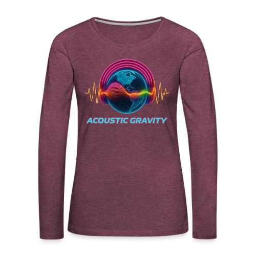Earth's Headphones - Women's Premium Slim Fit Long Sleeve T-Shirt