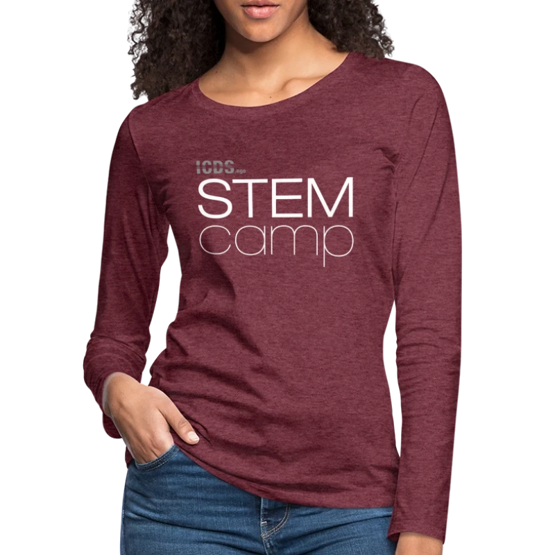 ICDSngo STEMcamp 01A - Women's Premium Slim Fit Long Sleeve T-Shirt