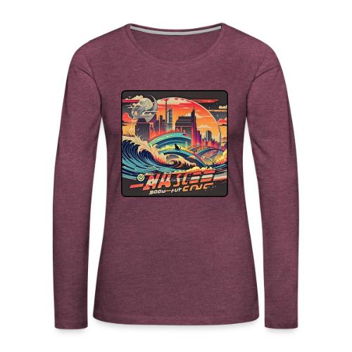 Wavecat City - Women's Premium Slim Fit Long Sleeve T-Shirt