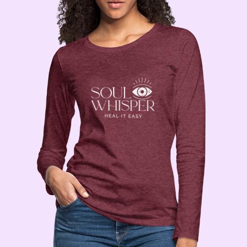 Soul Whisper - White Design - Women's Premium Slim Fit Long Sleeve T-Shirt