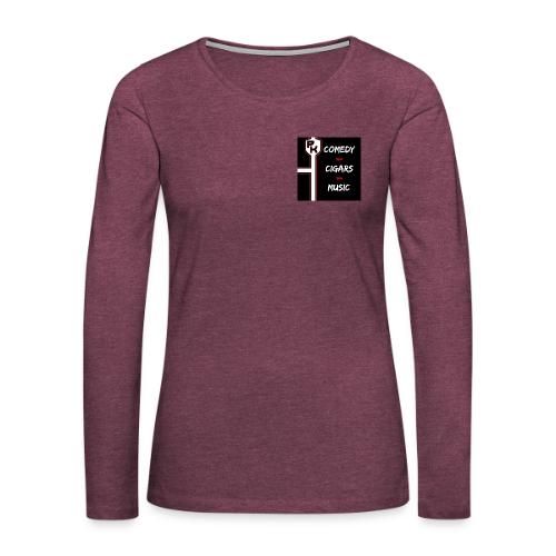 Comedy Cigars Music - Women's Premium Slim Fit Long Sleeve T-Shirt