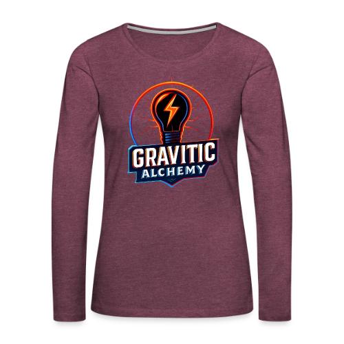 Gravitic Alchemy Logo - Women's Premium Slim Fit Long Sleeve T-Shirt