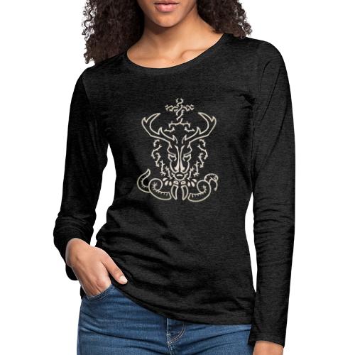 CHRISTmas Stag Light - Women's Premium Slim Fit Long Sleeve T-Shirt