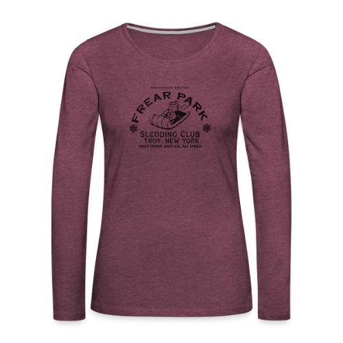 RO Frear Park Sledding Club Distressed Dark - Women's Premium Slim Fit Long Sleeve T-Shirt