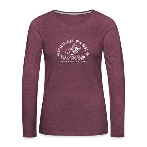 RO Frear Park Sledding Club Distressed Light - Women's Premium Slim Fit Long Sleeve T-Shirt