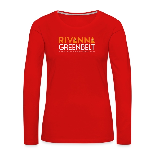 RIVANNA GREENBELT (white text) - Women's Premium Slim Fit Long Sleeve T-Shirt