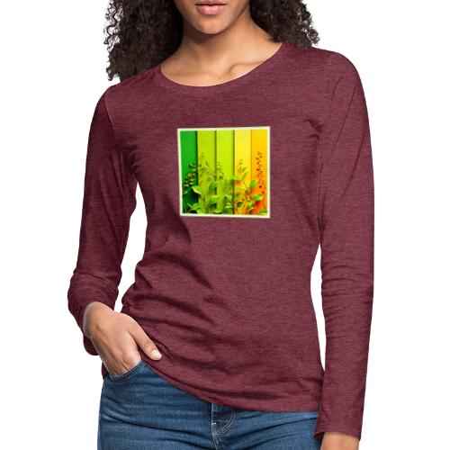 Modern Color Block Nature - Women's Premium Slim Fit Long Sleeve T-Shirt