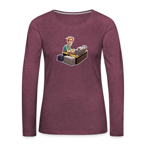 Hard At Work - Women's Premium Slim Fit Long Sleeve T-Shirt