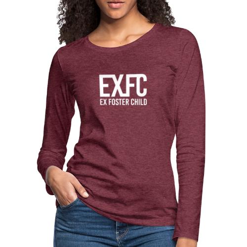 White EXFC logo png - Women's Premium Slim Fit Long Sleeve T-Shirt