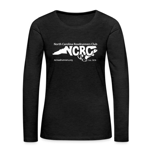 NCRC White Logo1 - Women's Premium Slim Fit Long Sleeve T-Shirt