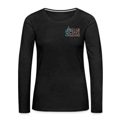 Higher Octave Healing Logo - Women's Premium Slim Fit Long Sleeve T-Shirt