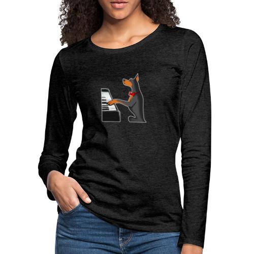 On video call with your teacher - Women's Premium Slim Fit Long Sleeve T-Shirt