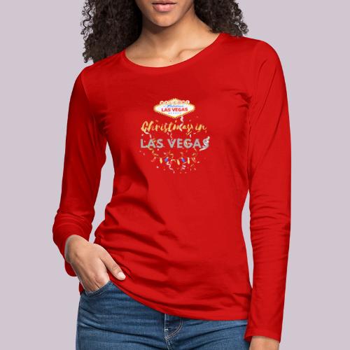 Christmas in Las Vegas - Women's Premium Slim Fit Long Sleeve T-Shirt