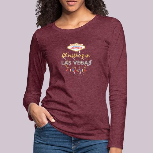 Christmas in Las Vegas - Women's Premium Slim Fit Long Sleeve T-Shirt