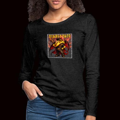 The Diablo Taco Spicy Demon Character - Women's Premium Slim Fit Long Sleeve T-Shirt
