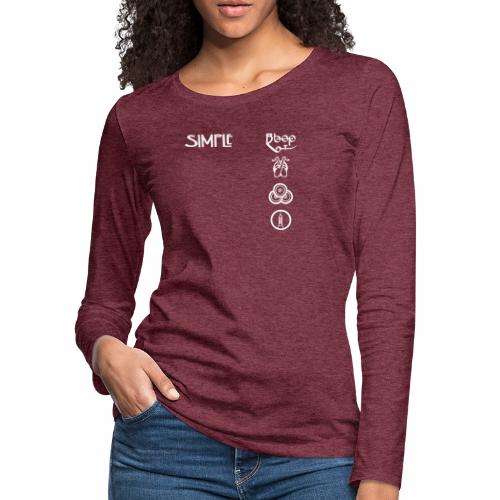 simplesymbolsvert - Women's Premium Slim Fit Long Sleeve T-Shirt