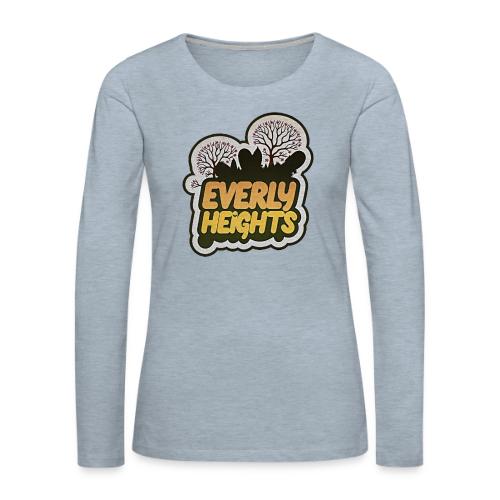 Everly Heights Sunburst Logo - Women's Premium Slim Fit Long Sleeve T-Shirt