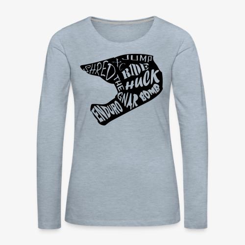 MTB Slang Helmet - Women's Premium Slim Fit Long Sleeve T-Shirt