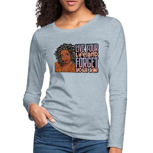 Classy Lady Self Respect Quotes - Manches longues Premium slim fit Femme