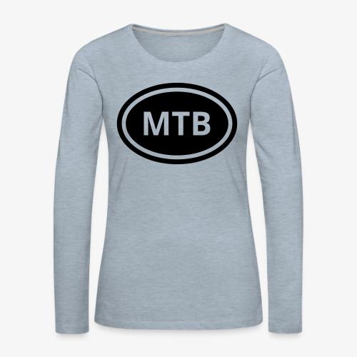 MTB Oval Logo - Women's Premium Slim Fit Long Sleeve T-Shirt