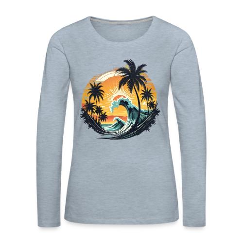 Sunshine Peak Waves - Women's Premium Slim Fit Long Sleeve T-Shirt
