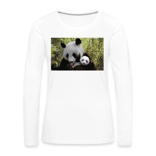 panda - Women's Premium Slim Fit Long Sleeve T-Shirt