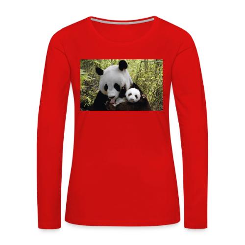 panda - Women's Premium Slim Fit Long Sleeve T-Shirt