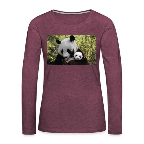 panda - Women's Premium Slim Fit Long Sleeve T-Shirt