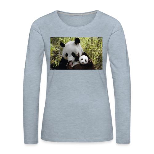 panda - Women's Premium Slim Fit Long Sleeve T-Shirt