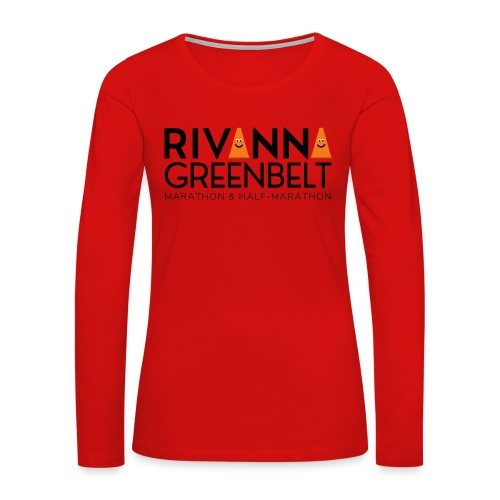 RIVANNA GREENBELT (all black text) - Women's Premium Slim Fit Long Sleeve T-Shirt