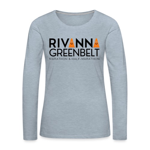 RIVANNA GREENBELT (all black text) - Women's Premium Slim Fit Long Sleeve T-Shirt