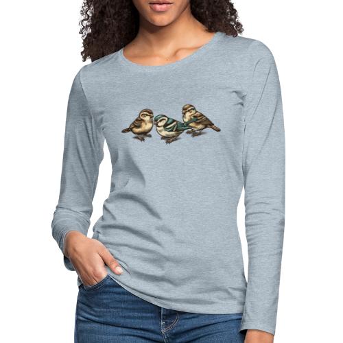 Three Little Birds - Women's Premium Slim Fit Long Sleeve T-Shirt