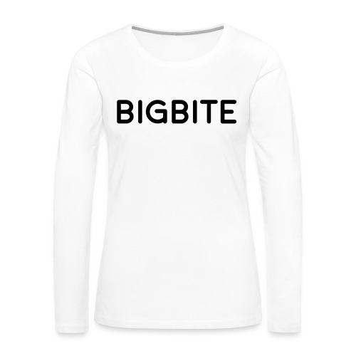 BIGBITE logo red (USE) - Women's Premium Slim Fit Long Sleeve T-Shirt