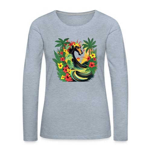 Horse Wave - Women's Premium Slim Fit Long Sleeve T-Shirt