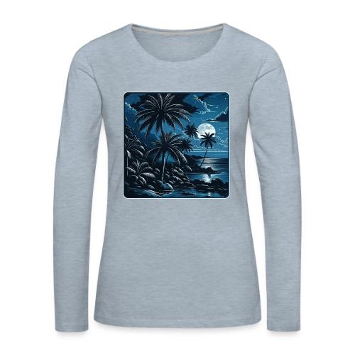 Pray For Surf - Women's Premium Slim Fit Long Sleeve T-Shirt